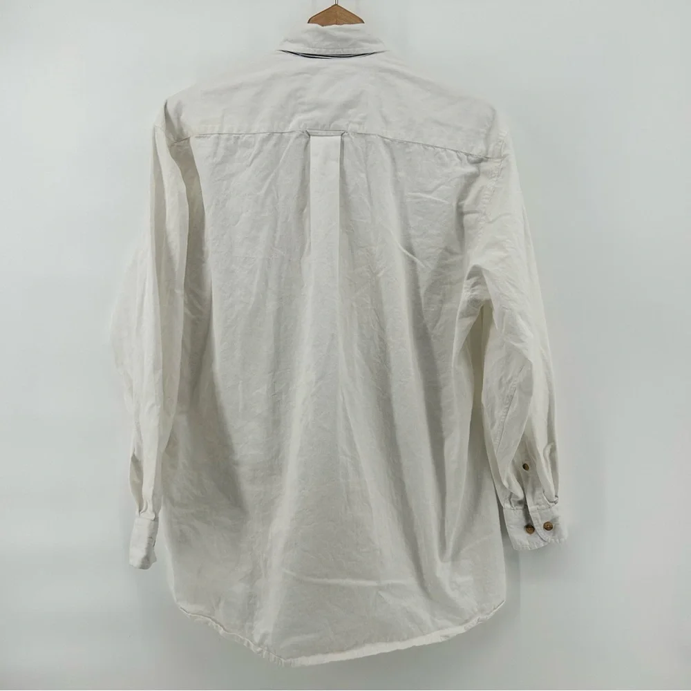 WOODS & GRAY Shirt Mens White Long Sleeve Sz S US XL Button Down 100% Cotton - Picture 5 of 8